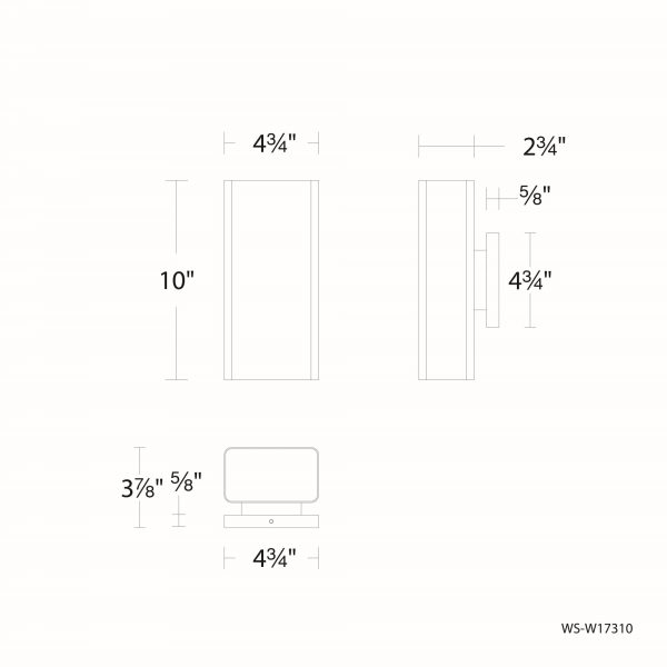 Edgey 10  LED Outdoor Wall Light For Sale