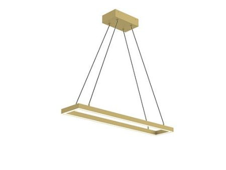 Piazza Rectangular 30  Down Pendant For Discount