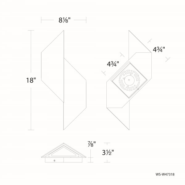 Alternate 18  LED Outdoor Wall Light Cheap