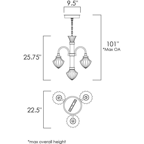 Wilshire 4-Light LED Chandelier Sale