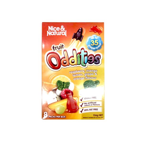 Nice and Natural Fruit Oddities Gummy Snacks 136g Discount