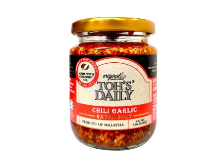 Tohs Daily Extra Spicy Chilli Garlic 200g Hot on Sale