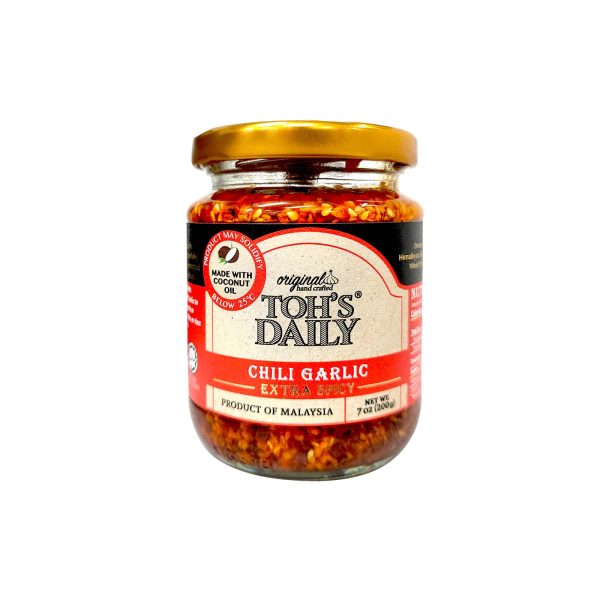 Tohs Daily Extra Spicy Chilli Garlic 200g Hot on Sale