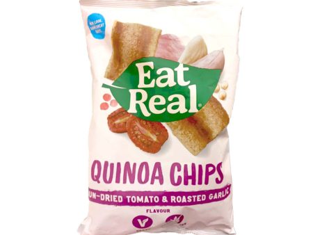 Eat Real Quinoa Chips Sundried Tomato And Roasted Garlic Flavour 80g For Sale