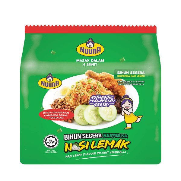 Nuuna Instant Vermicelli Nasi Lemak Flavour 65g x 4 Discount