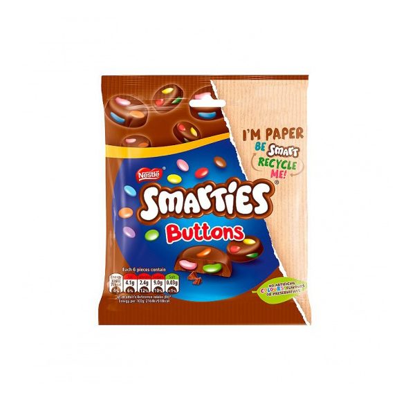 Nestle Smarties Buttons Milk Bag 90g Online now