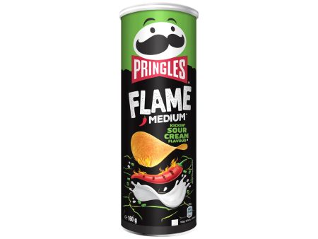 Pringles Flame Kicking Sour Cream Potato Chips 160g Cheap